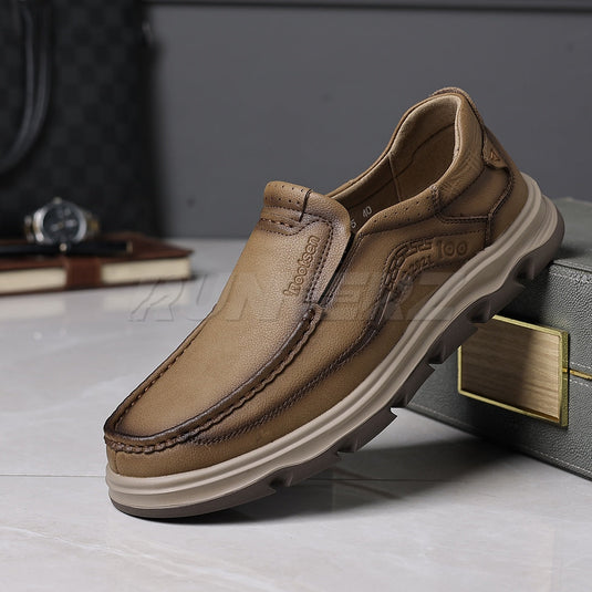 Buy Lightweight Genuine Leather Slip-On Shoes for Men in Pakistan | Medicated Comfort | Flat 20% OFF + Free Delivery Nationwide - SKU-7815