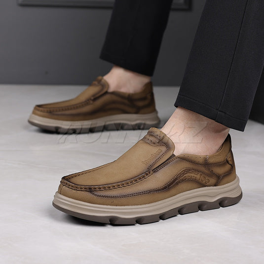 Buy Lightweight Genuine Leather Slip-On Shoes for Men in Pakistan | Medicated Comfort | Flat 20% OFF + Free Delivery Nationwide - SKU-7815