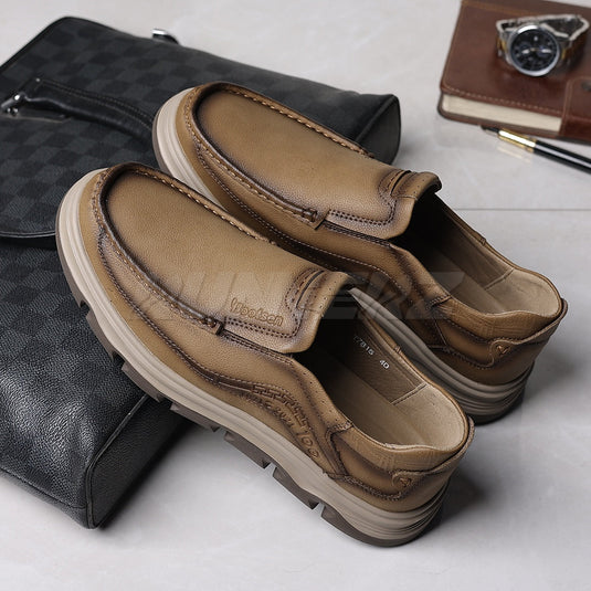 Buy Lightweight Genuine Leather Slip-On Shoes for Men in Pakistan | Medicated Comfort | Flat 20% OFF + Free Delivery Nationwide - SKU-7815