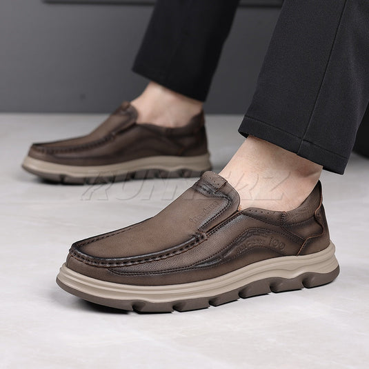 Buy Lightweight Genuine Leather Slip-On Shoes for Men in Pakistan | Medicated Comfort | Flat 20% OFF + Free Delivery Nationwide - SKU-7815